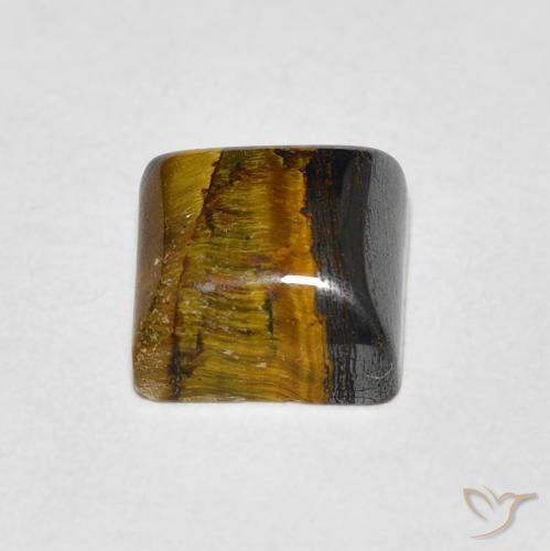 Tiger's Eye Gemstone in 6 x 6 mm (calibrated) Size for Sale, Tiger's Eye Stone in Medium Dark-Brown Color