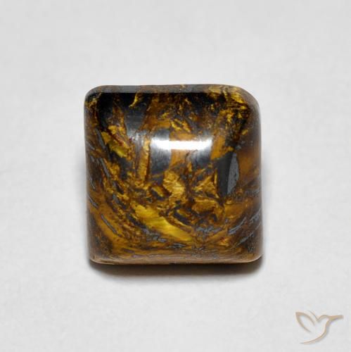 1.53 ct Brown Tiger's Eye Stone, Natural Tiger's Eye in Square Cabochon Shape for Sale