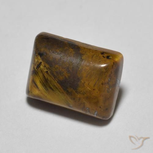 1.76 ct Brown Tiger's Eye Stone, Natural Tiger's Eye in Baguette Cabochon Shape for Sale