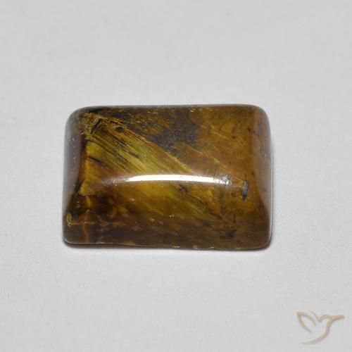 Tiger's Eye Gemstone in 8 x 6 mm (calibrated) Size for Sale, Tiger's Eye Stone in Medium Brown Color