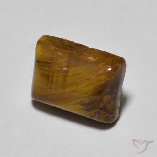 1.61 ct Brown Tiger's Eye Stone, Natural Tiger's Eye in Baguette Cabochon Shape for Sale