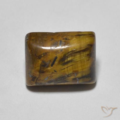 1.77ct Natural Light Brown Tiger's Eye, Baguette, Opaque
