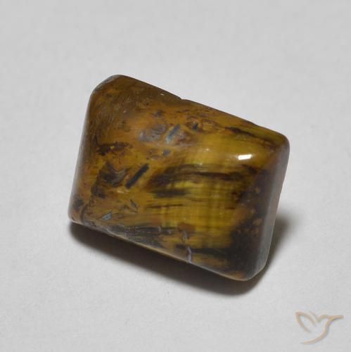 1.77 ct Brown Tiger's Eye Stone, Natural Tiger's Eye in Baguette Cabochon Shape for Sale