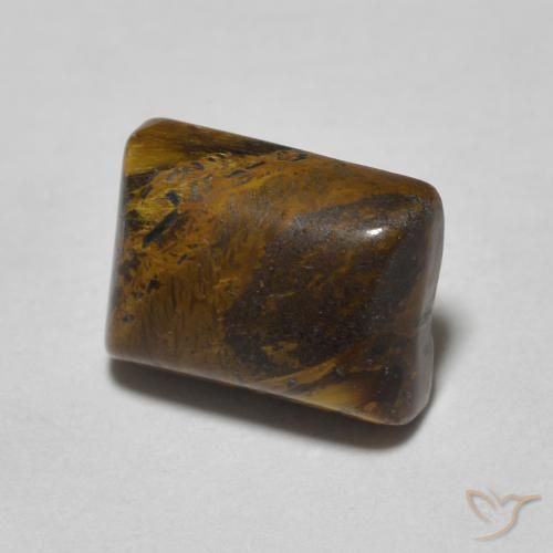 1.77 ct Brown Tiger's Eye Stone, Natural Tiger's Eye in Baguette Cabochon Shape for Sale