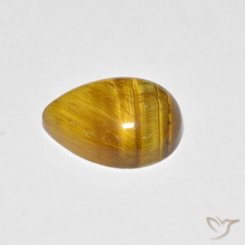 Tiger's Eye Gemstone in 10 x 7 mm (calibrated) Size for Sale, Tiger's Eye Stone in Light Brown Color