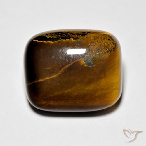 8.75 ct Brown Tiger's Eye Stone, Natural Tiger's Eye in Cushion Cabochon Shape for Sale