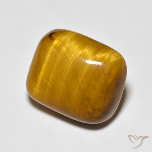 8.76 ct Brown Tiger's Eye Stone, Natural Tiger's Eye in Cushion Cabochon Shape for Sale