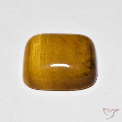 Tiger's Eye Gemstone in 14 x 12 mm (calibrated) Size for Sale, Tiger's Eye Stone in Light Brown Color