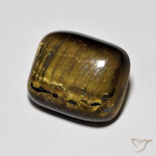 9.41 ct Brown Tiger's Eye Stone, Natural Tiger's Eye in Cushion Cabochon Shape for Sale