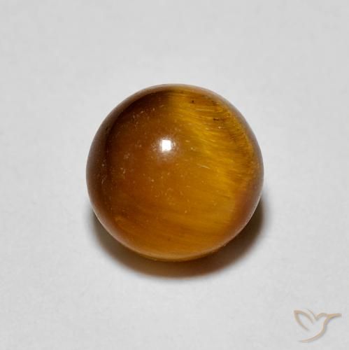 Oeil de Tigre Brun round cabochon 1,02 ct de la Thaïlande, dimension 6mm, pierre gemme naturelle Non traité, pureté Opaque , 1 pièce Oeil de Tigre de couleur Brun moyen, dureté Mohs de 6.5 à 7 convient aux bijoux de tous les jours, pierre de sagesse, Photo A