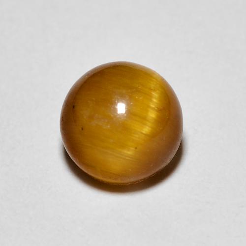 6 mm 毫米来自泰国圆形金色虎眼石,重量为 1 克拉,天然宝石 不透明 净度,1 件圆形凸面型虎眼石 - 颜色:金棕色,莫氏硬度为 6,5 - 7 适合日常佩戴饰品, Photo A