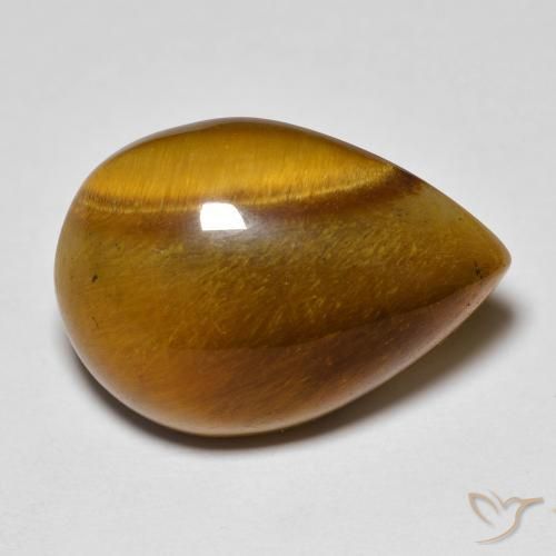 13.02 ct Pear Tiger's Eye, 20.3 x 14.7 mm From Thailand, Photo A