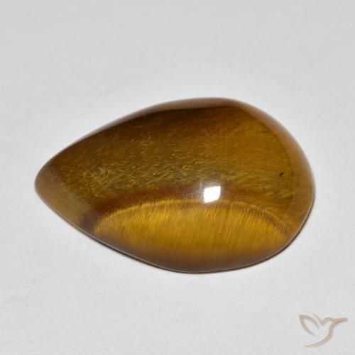 Tiger's Eye Gemstone in 20 x 15 mm (calibrated) Size for Sale, Tiger's Eye Stone in Warm Brown Color