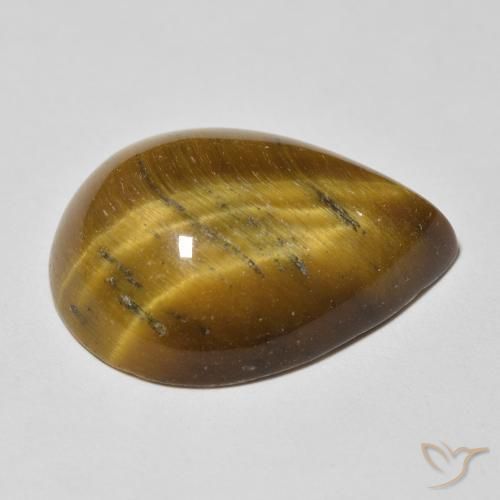 Tiger's Eye Gemstone in 20 x 15 mm (calibrated) Size for Sale, Tiger's Eye Stone in Golden Brown Color