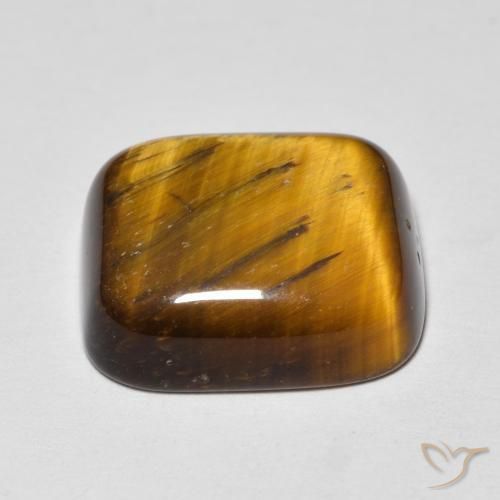 Tiger's Eye Gemstone in 14 x 12 mm (calibrated) Size for Sale, Tiger's Eye Stone in Golden Brown Color