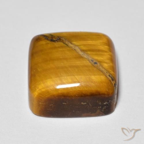Tiger's Eye Gemstone in 10 x 10 mm (calibrated) Size for Sale, Tiger's Eye Stone in Warm Brown Color