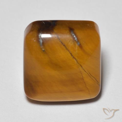 6.10ct Natural Medium Brown Tiger's Eye, Cushion, Opaque