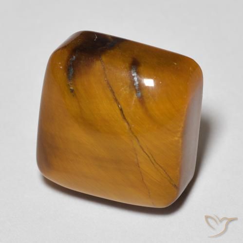 6.10 ct Brown Tiger's Eye Stone, Natural Tiger's Eye in Cushion Cabochon Shape for Sale