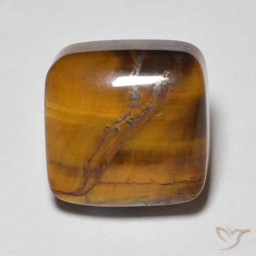 6.28ct Natural Warm Brown Tiger's Eye, Cushion, Opaque