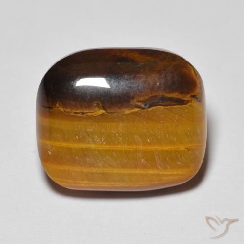 7.65ct Natural Golden Brown Tiger's Eye, Cushion, Opaque
