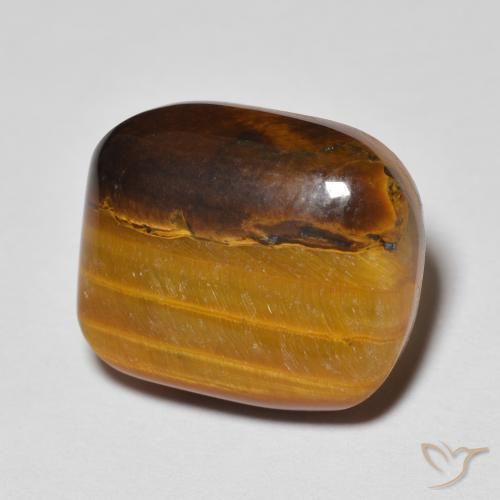 7.65 ct Brown Tiger's Eye Stone, Natural Tiger's Eye in Cushion Cabochon Shape for Sale