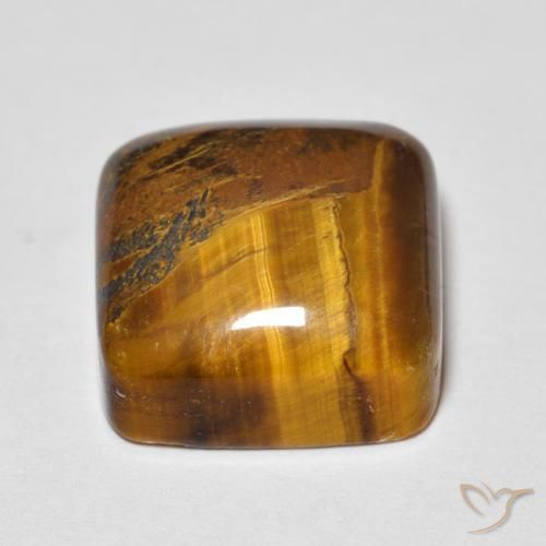 Tiger's Eye Gemstone in 10 x 10 mm (calibrated) Size for Sale, Tiger's Eye Stone in Golden Brown Color