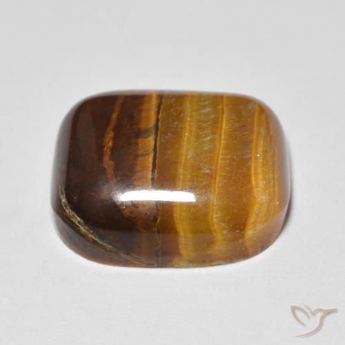 Tiger's Eye Gemstone in 14 x 12 mm (calibrated) Size for Sale, Tiger's Eye Stone in Warm Brown Color