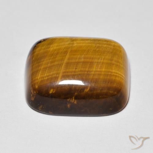 Tiger's Eye Gemstone in 14 x 12 mm (calibrated) Size for Sale, Tiger's Eye Stone in Warm Brown Color
