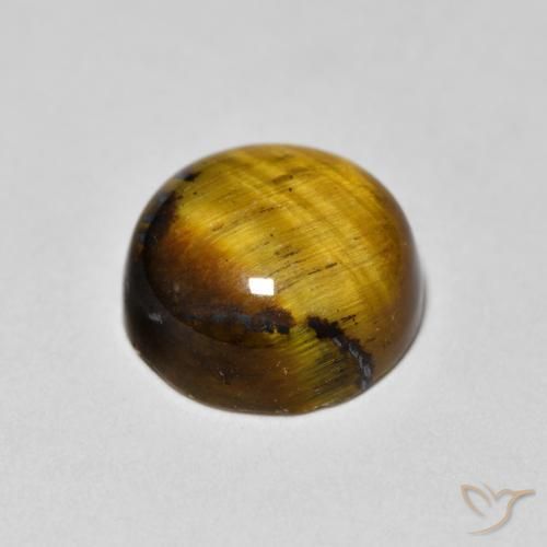 Tiger's Eye Gemstone in 8 mm (calibrated) Size for Sale, Tiger's Eye Stone in Golden Brown Color