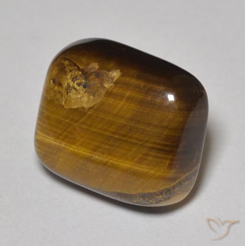 8.34 ct Brown Tiger's Eye Stone, Natural Tiger's Eye in Cushion Cabochon Shape for Sale