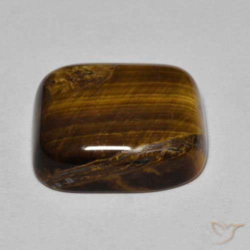 Tiger's Eye Gemstone in 14 x 12 mm (calibrated) Size for Sale, Tiger's Eye Stone in Golden Brown Color