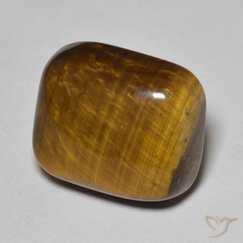 8.84 ct Brown Tiger's Eye Stone, Natural Tiger's Eye in Cushion Cabochon Shape for Sale