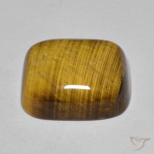 Tiger's Eye Gemstone in 14 x 12 mm (calibrated) Size for Sale, Tiger's Eye Stone in Golden Brown Color