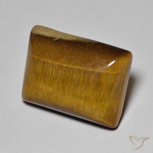 18.59 ct Brown Tiger's Eye Stone, Natural Tiger's Eye in Baguette Cabochon Shape for Sale