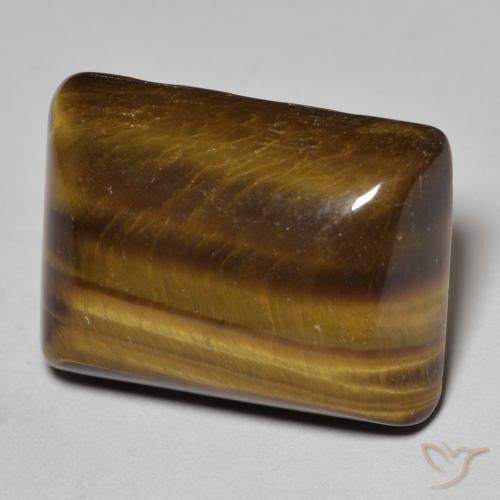 18.85 ct Brown Tiger's Eye Stone, Natural Tiger's Eye in Baguette Cabochon Shape for Sale