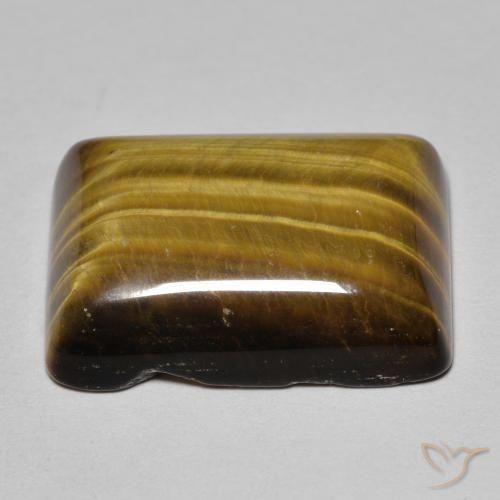 Tiger's Eye Gemstone in 20 x 15 mm (calibrated) Size for Sale, Tiger's Eye Stone in Warm Brown Color