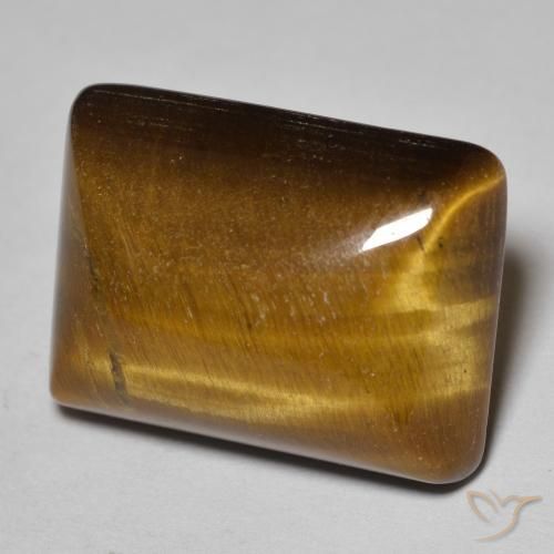 19.66 ct Brown Tiger's Eye Stone, Natural Tiger's Eye in Baguette Cabochon Shape for Sale