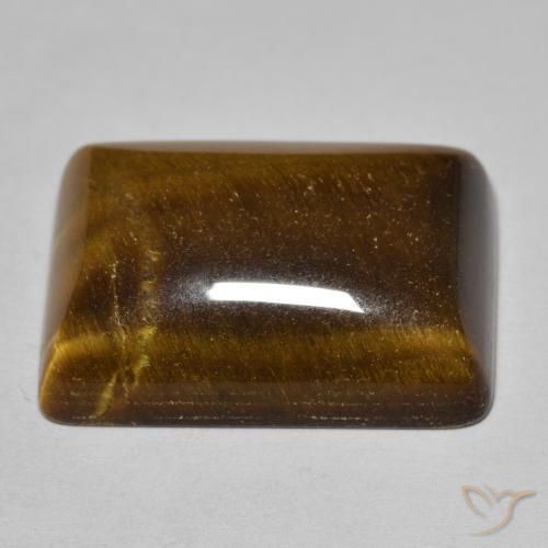 Tiger's Eye Gemstone in 20 x 15 mm (calibrated) Size for Sale, Tiger's Eye Stone in Medium Brown Color