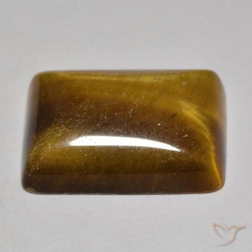 Tiger's Eye Gemstone in 20 x 15 mm (calibrated) Size for Sale, Tiger's Eye Stone in Medium Brown Color