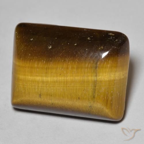18.42 ct Brown Tiger's Eye Stone, Natural Tiger's Eye in Baguette Cabochon Shape for Sale