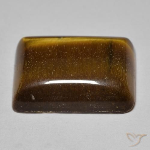 Tiger's Eye Gemstone in 20 x 15 mm (calibrated) Size for Sale, Tiger's Eye Stone in Medium Brown Color