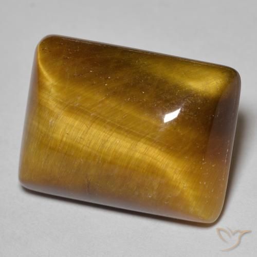 19.70 ct Brown Tiger's Eye Stone, Natural Tiger's Eye in Baguette Cabochon Shape for Sale