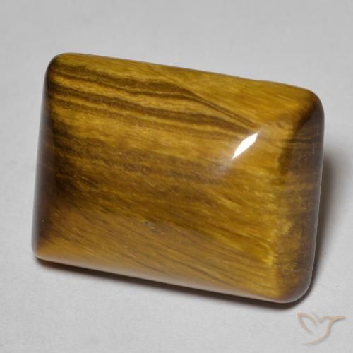 19.32 ct Brown Tiger's Eye Stone, Natural Tiger's Eye in Baguette Cabochon Shape for Sale