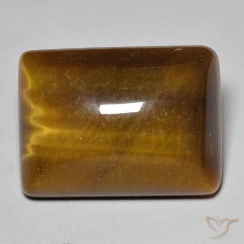 19.29ct Natural Golden Brown Tiger's Eye, Baguette, Opaque