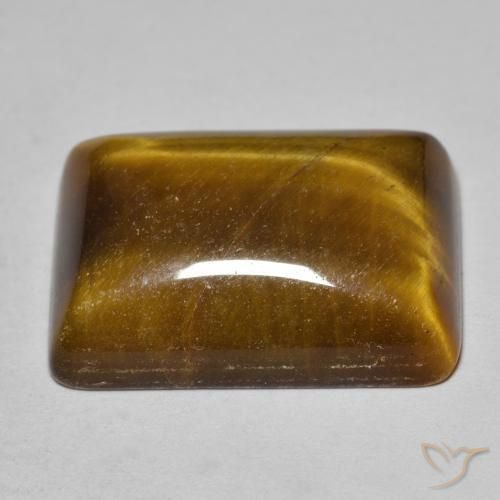 Tiger's Eye Gemstone in 20 x 15 mm (calibrated) Size for Sale, Tiger's Eye Stone in Golden Brown Color