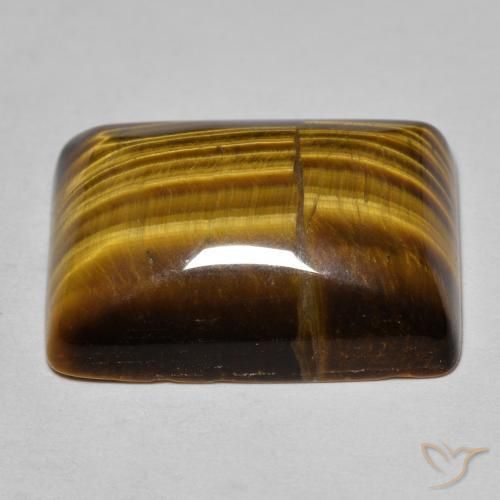 Tiger's Eye Gemstone in 20 x 15 mm (calibrated) Size for Sale, Tiger's Eye Stone in Golden Brown Color