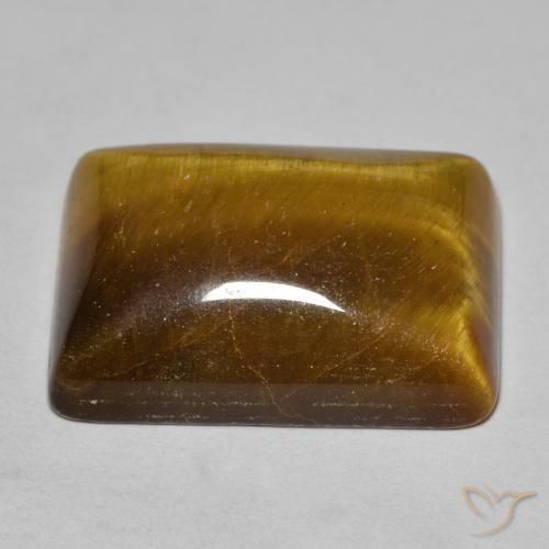 Tiger's Eye Gemstone in 20 x 15 mm (calibrated) Size for Sale, Tiger's Eye Stone in Warm Brown Color
