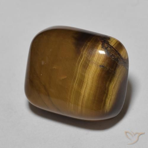 8.72 ct Cushion Tiger's Eye, 14.1 x 11.9 mm From Thailand, Photo A