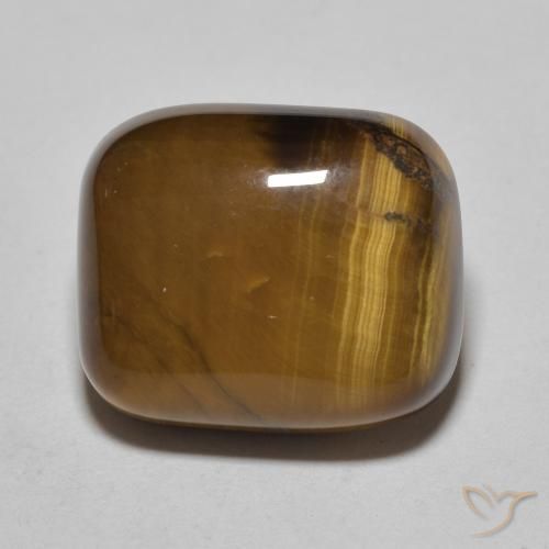 8.72 ct Brown Tiger's Eye Stone, Natural Tiger's Eye in Cushion Cabochon Shape for Sale