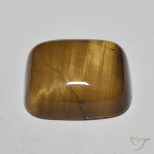 Tiger's Eye Gemstone in 14 x 12 mm (calibrated) Size for Sale, Tiger's Eye Stone in Warm Brown Color